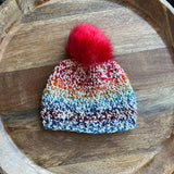 Crochet Sparkle Rainbow Beanie - Toddler/Child