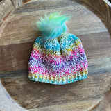 Crochet Sparkle Rainbow Beanie - Toddler/Child