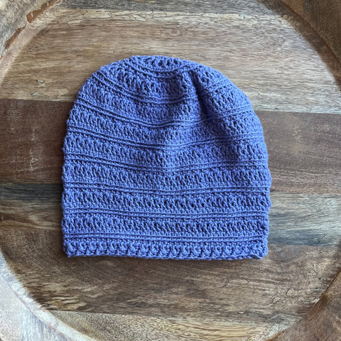 Crochet Slouchy Beanie - Iris Purple