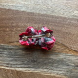 Upcycled Fabric Scrunchie-Style Hair Barrette - Crayons