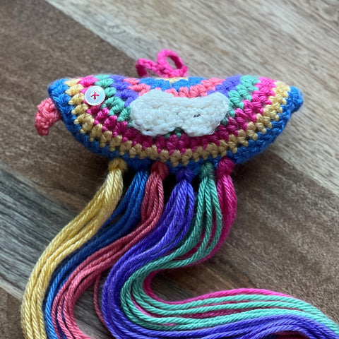 Crochet Bird Wall Hanging | Hair Bow Holder