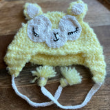 Crochet Yellow Llama Aviator - Toddler