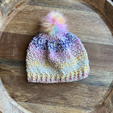 Crochet Sparkle Rainbow Beanie - Toddler/Child