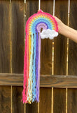 Crochet Rainbow Wall Hanging | Hair Bow Holder