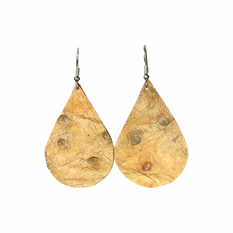 Upcycled LV Cowhide Dangle Teardrop Earrings – Texas Twisted Boutique