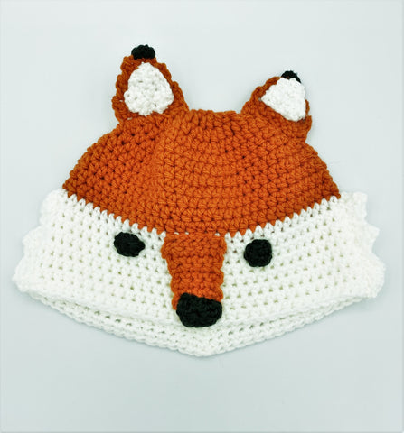 Crochet Fox Beanie (PREORDER)