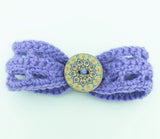 Skinny Button - Crochet Hair Bow