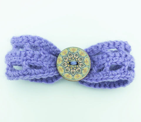 Skinny Button - Crochet Hair Bow