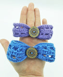 Skinny Button - Crochet Hair Bow