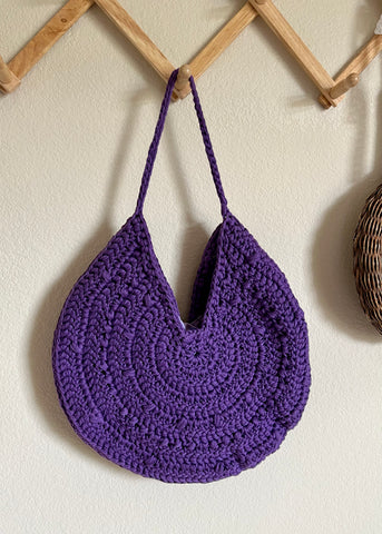 "Have your cake" Purple Circle - Shoulder Bag